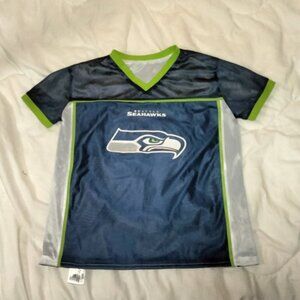 Seattle Seahawks Youth (L) NFL Flag Football Reversible Jersey